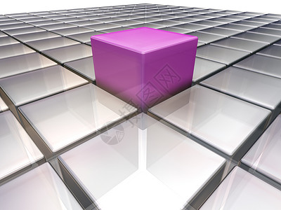 紫色立方体背景图片