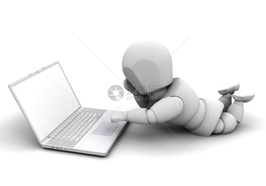 笔记本电脑工作人员键盘老鼠概念男性屏幕商业插图女士女性技术图片