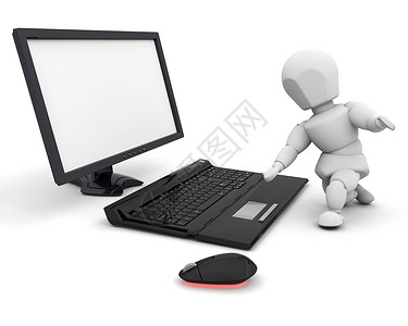 计算机工作男性女士笔记本屏幕工人技术老鼠键盘电脑女性背景图片