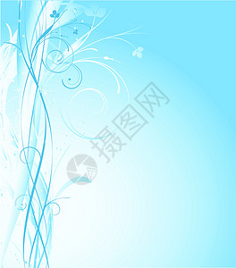 Florol 抽象背景摘要背景植物蓝色花朵绿色插图季节背景图片