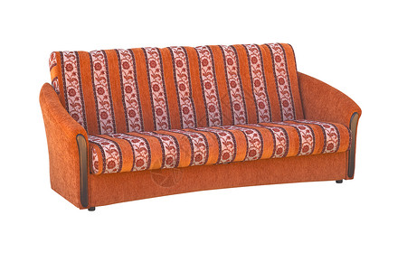沙发家具装饰软垫优雅座位白色扶手椅红色柔软度橙子背景图片