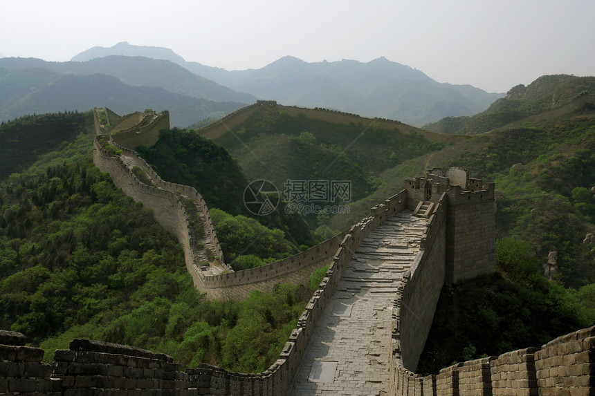 中国的长城山脉假期历史性文化王朝爬坡边界旅行石头小路图片