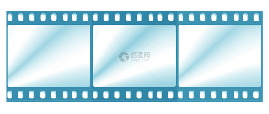35mm负插图动画片倒数边界时间数字空白电影框架导演图片