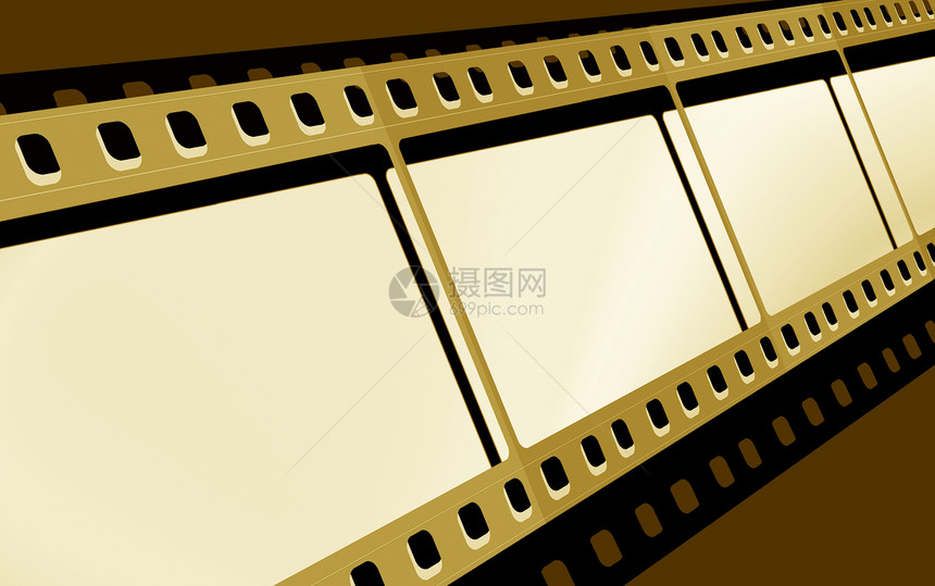 35mm负运动边界框架动画片屏幕插图电影导演空白卷轴图片