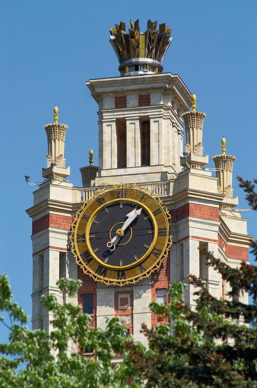 莫斯科州立大学时钟图片