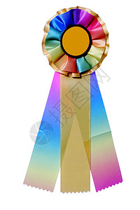 奖项或奖项的多彩彩带背景图片