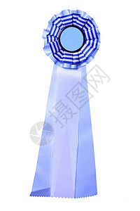 奖项或奖品的美丽蓝色和白色丝带背景图片
