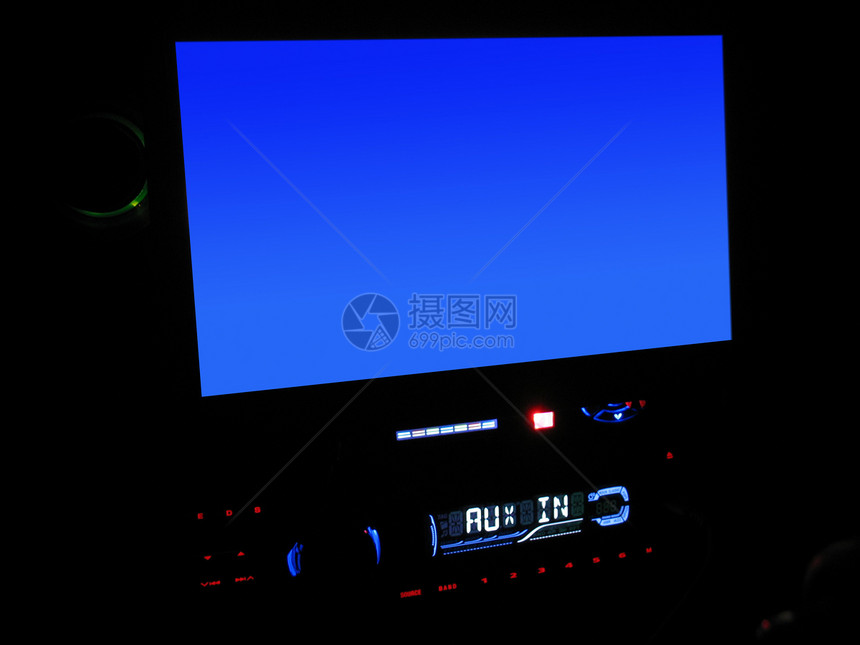在 Dash 内 LCD 屏幕特写图片