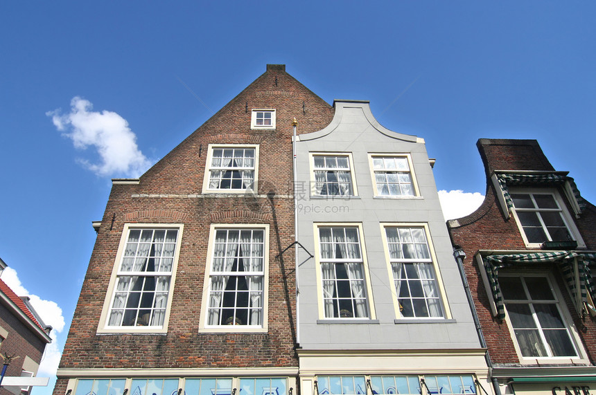 Delft 房屋山墙建筑学旅游图片