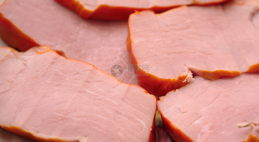 猪肉牛扒营养食物粉色熏肉宏观红色美食鱼片图片
