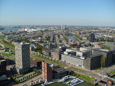 鹿特丹  从 Euromast 查看 Coty全景高清图片