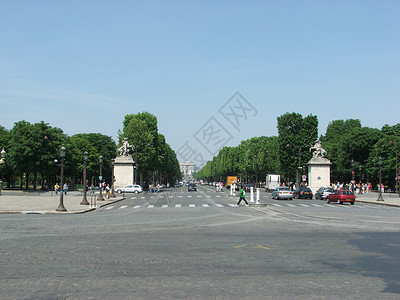 巴黎的CampsElyses街道背景图片