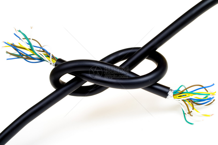 断线电缆插头白色电讯维修破坏金属黑色图片