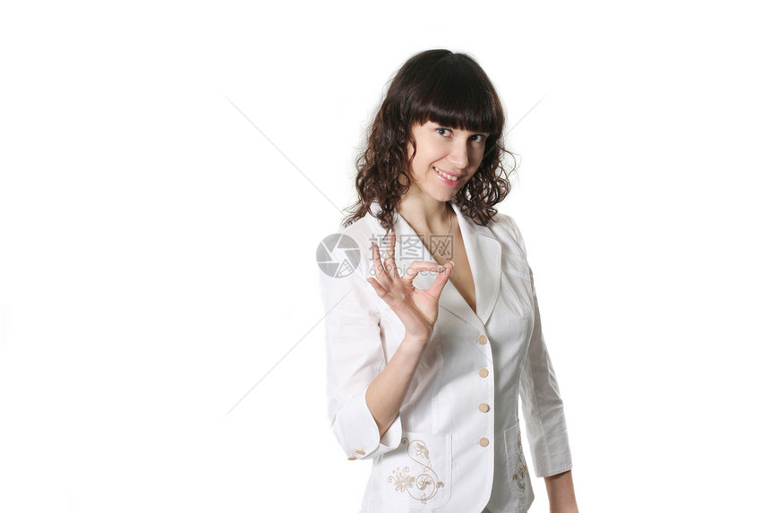 成功的商业妇女微笑职业化妆品幸福人士嘴唇手指耳语营销办公室图片