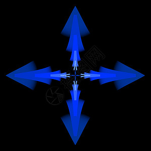 蓝箭头黑色插图背景正方形背景图片
