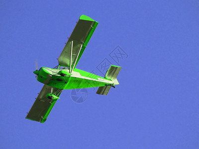 绿色平面蓝色旅行勘探假期翅膀旅游航班天空运输螺旋桨背景图片