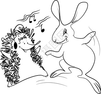 跳舞动物旋律舞蹈音乐青少年卡通片朋友唱歌野兔插图派对背景图片