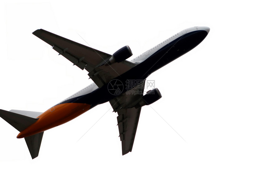飞行中旅行乐趣航班商业机身飞机场乘客蓝色假期港口图片
