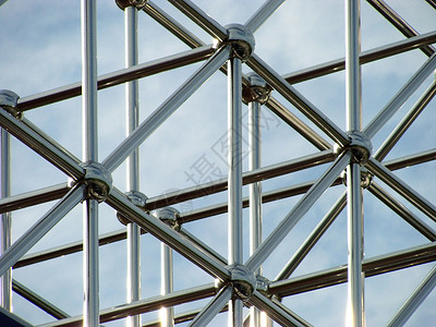 金属设计光束天空生活框架工作焊接建筑学蓝色工程上层建筑背景图片