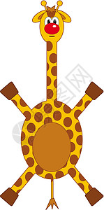长颈荒野动物艺术玩具夹子插图婴儿乐趣卡通片漫画背景图片
