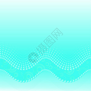 波浪商业推介会插图蓝色坡度气泡公司海浪网站空白背景图片