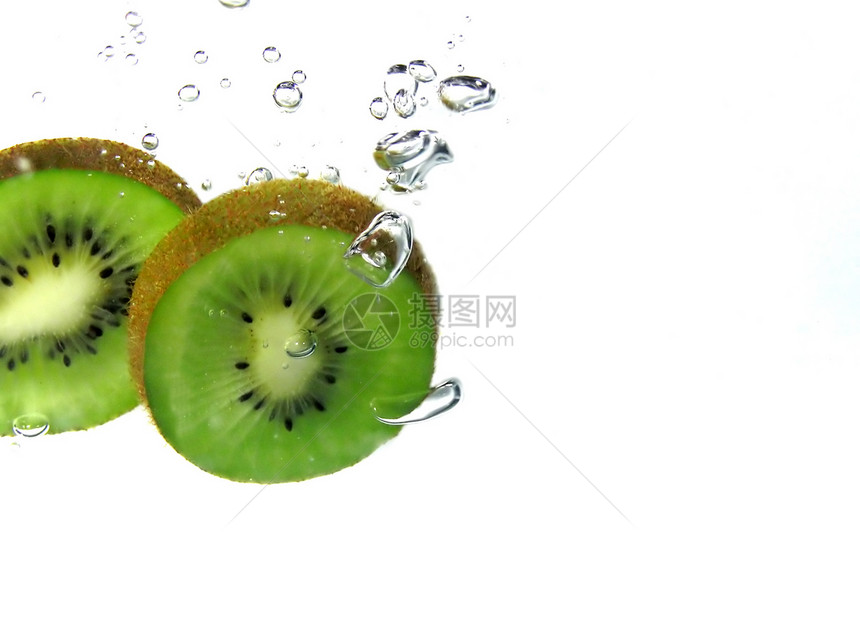 kiwi 飞水气泡果汁飞溅水果图片
