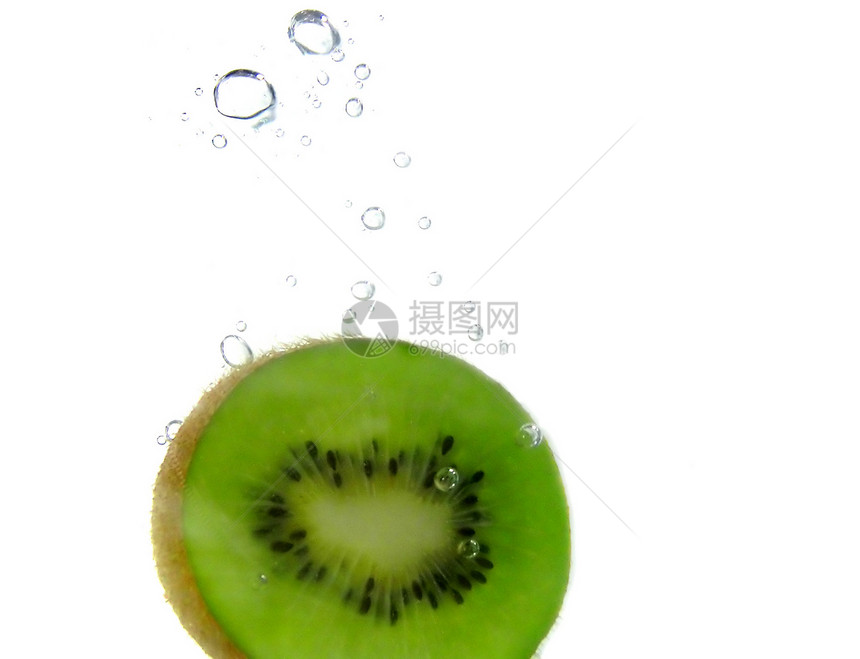 kiwi 飞水气泡果汁水果飞溅图片