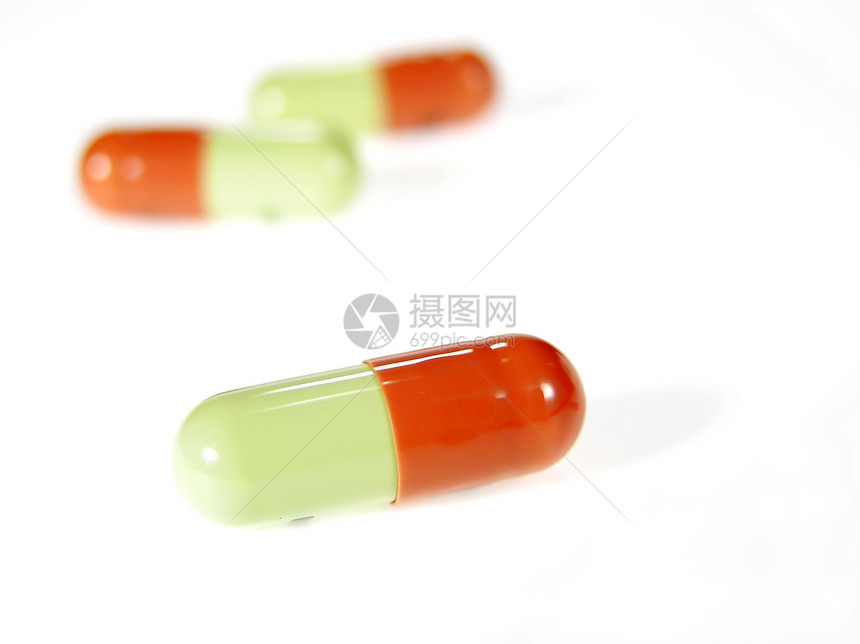 抗生素药片农药学白色胶囊宏观图片