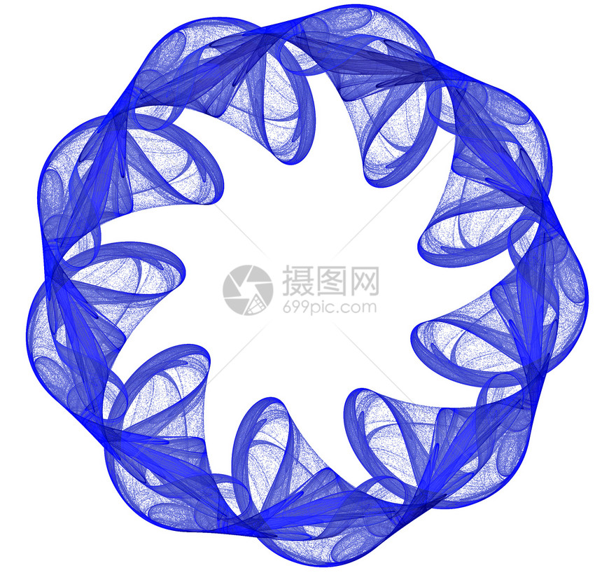 摘要设计曲线条纹几何学螺旋蓝色数学图片