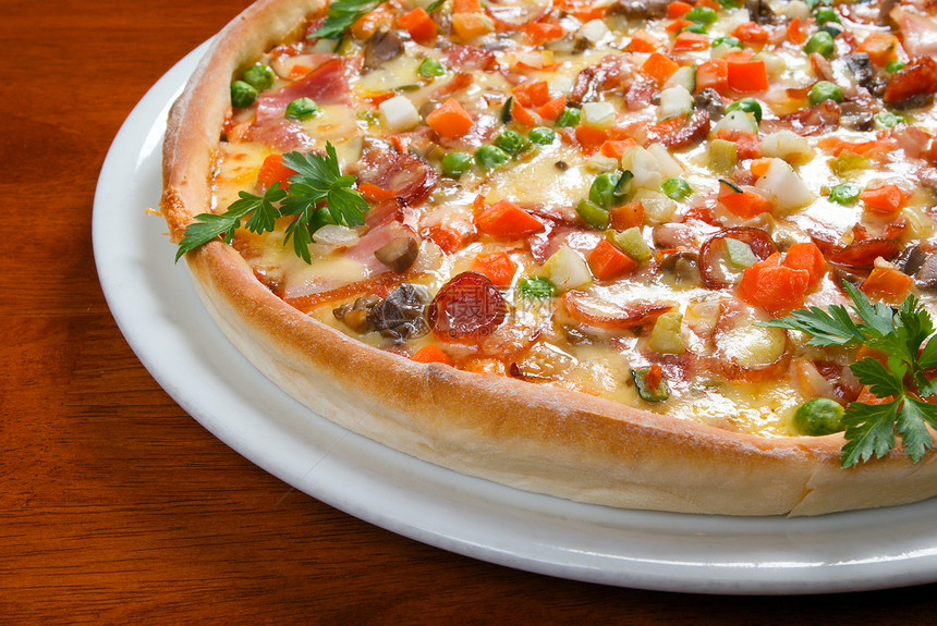 披萨和意大利厨房洋葱营养圆形圆圈脆皮餐厅食物小吃图片