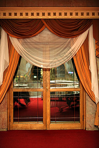 透明门帘玻璃门玻璃艺术品卧室蜡烛环境概念冥想曲线门帘海浪背景