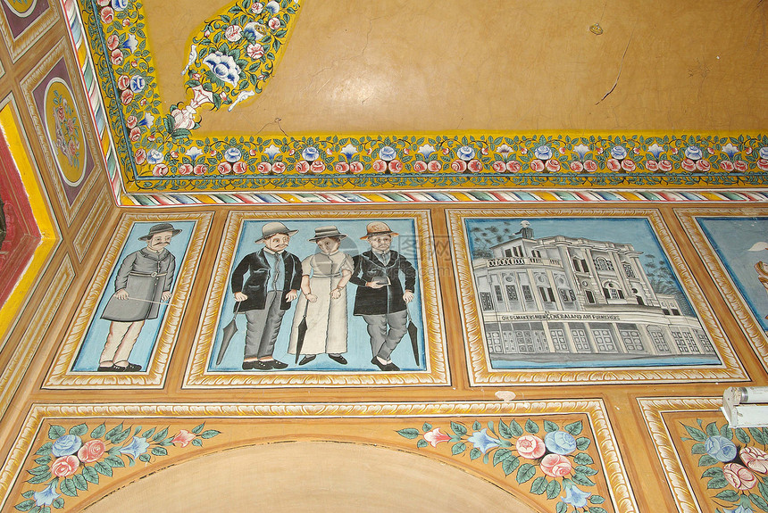 拉贾斯坦邦穆拉尔绘画古屋建筑学房子艺术图片