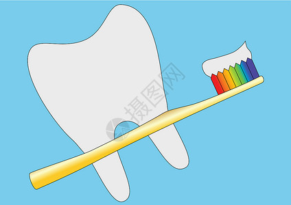 牙刷牙医刷子牙膏牙齿白色石头金子背景图片