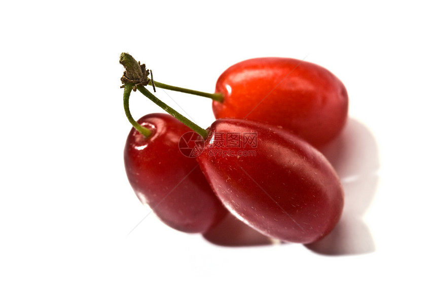 玉米樱桃肉质红色阴影水果图片