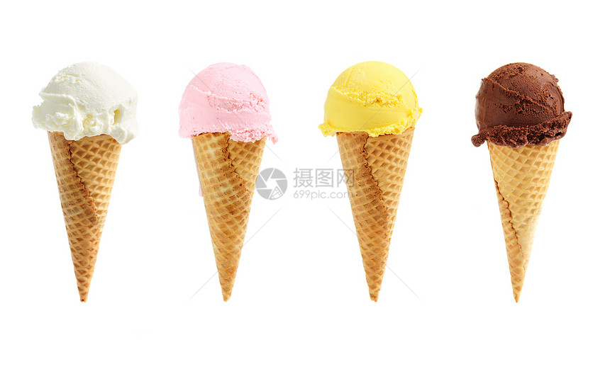 糖锥形冰淇淋食物甜点口味勺子锥体味道香蕉巧克力款待香草图片
