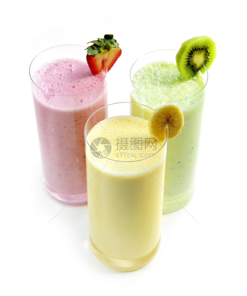 水果冰雪营养饮料玻璃牛奶眼镜食物酸奶香蕉早餐奇异果图片