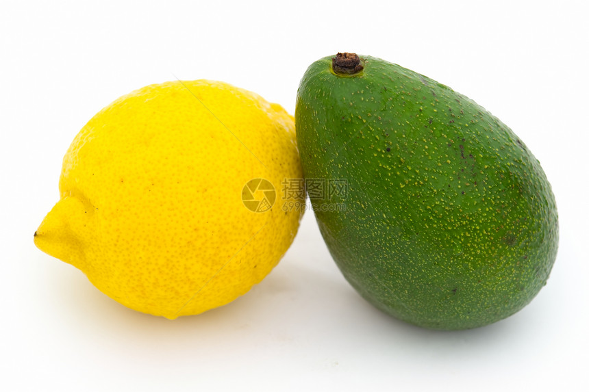 黄柠檬和绿鳄梨图片