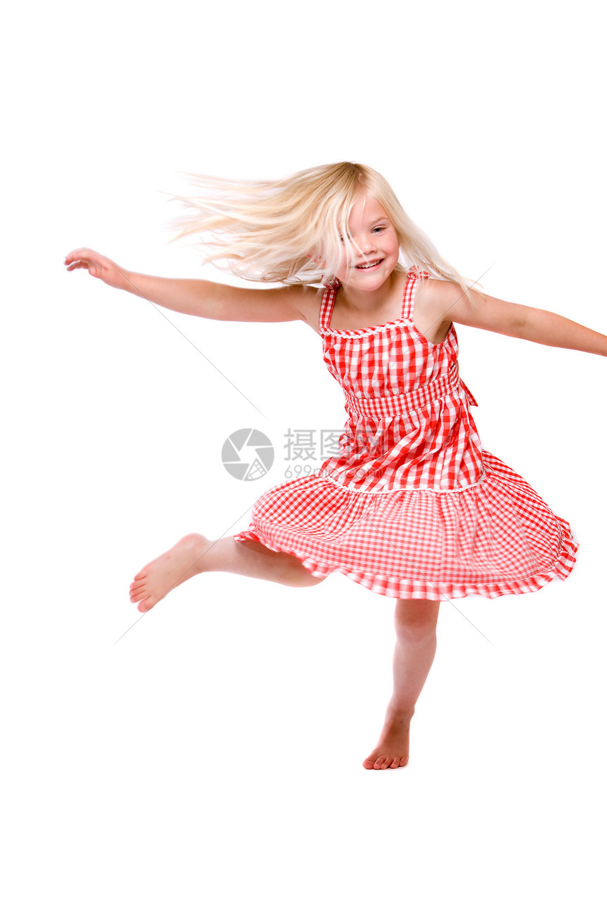 跳舞快乐孩子们女孩们童年青年裙子金发乐趣舞蹈孩子图片