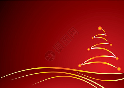 圣诞红背景艺术装饰品墙纸红色插图曲线卡片金子庆典背景图片