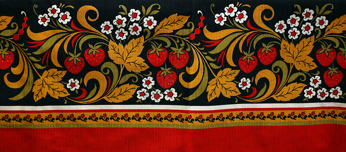 俄语布料刺绣布料素材高清图片