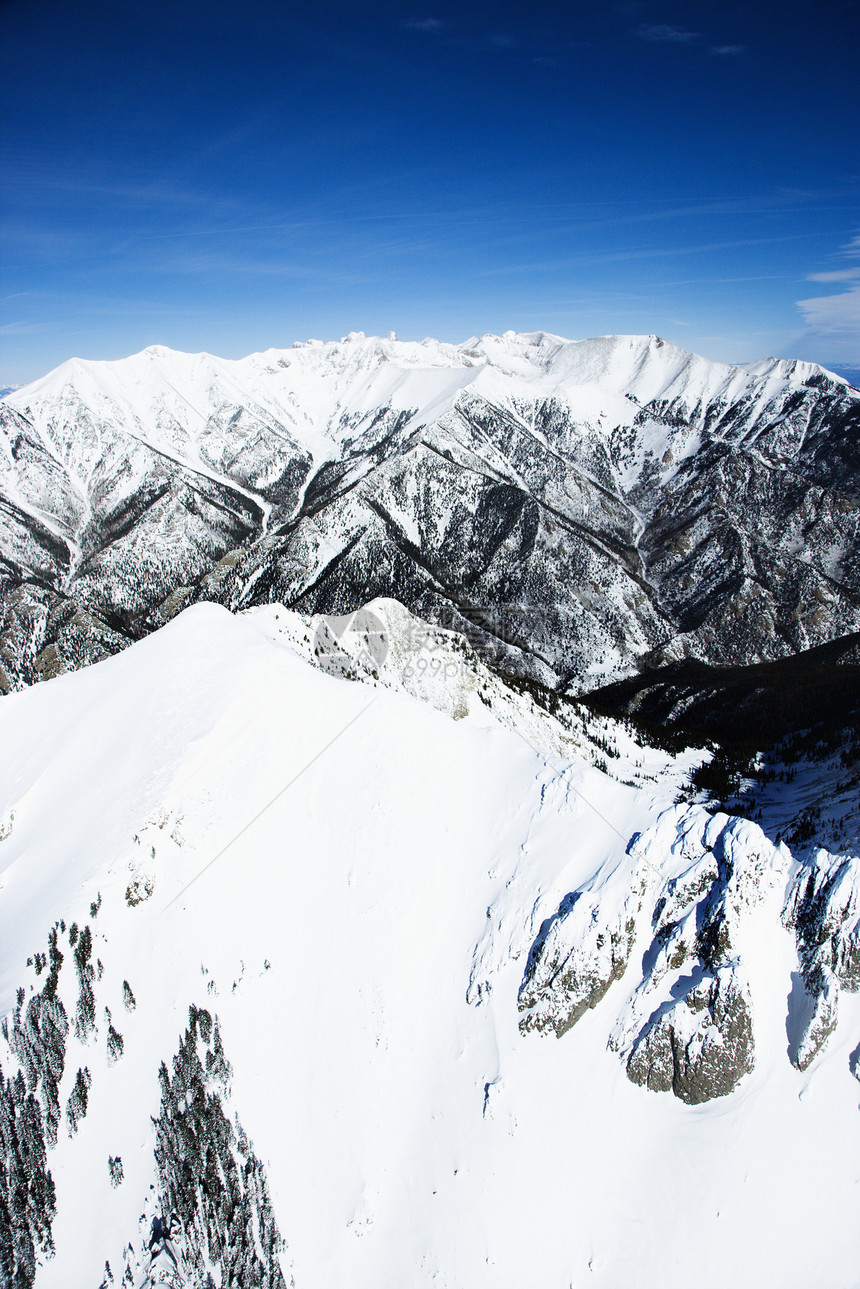 科罗拉多州的雪山景观风景乡村天线照片山脉天空图片