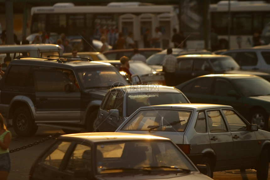 交通堵塞城市时间汽车燃料卡车汽油恶梦日落高峰减速图片