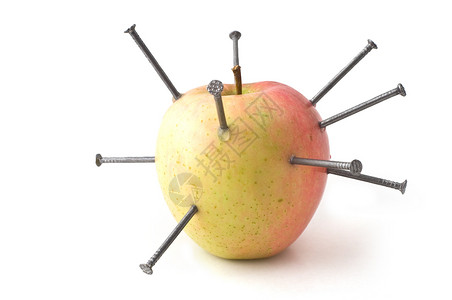 苹果指甲微量元素水果食物金属背景图片