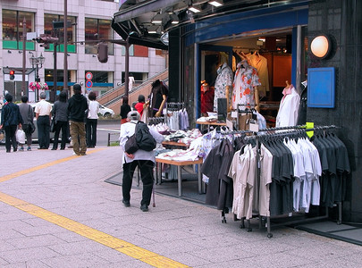 商业街老年旅行生活旅游销售销售量街道衣服文化店铺背景图片