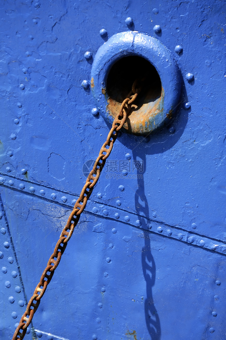 锁定链贸易海事蓝色鼻子海洋进口港口货物国际运输图片