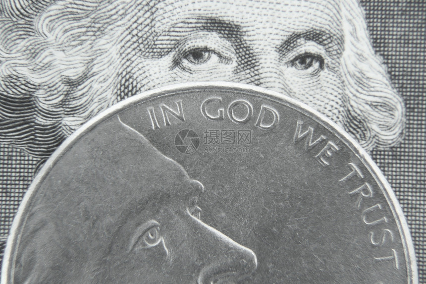相信上帝 我们信任真主货币历史座右铭圣经法庭信仰法律硬币勇气自由图片