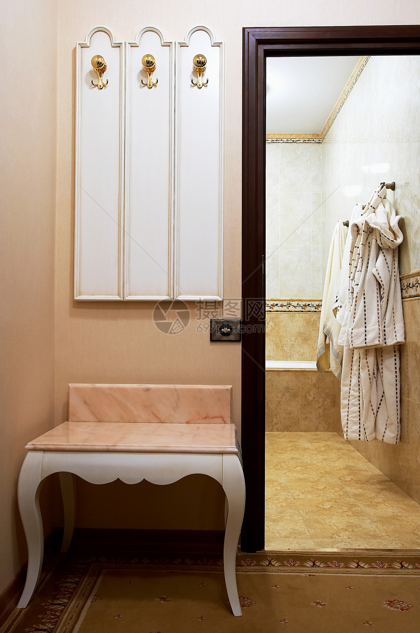 洗浴室橱柜天花板衣帽架温泉地面石头奢华衣架房子大理石图片