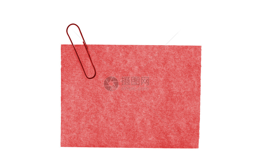 废背景上的孤立空白后贴纸木板红色工作邮政笔记纸编辑备忘录白色正方形夹子图片