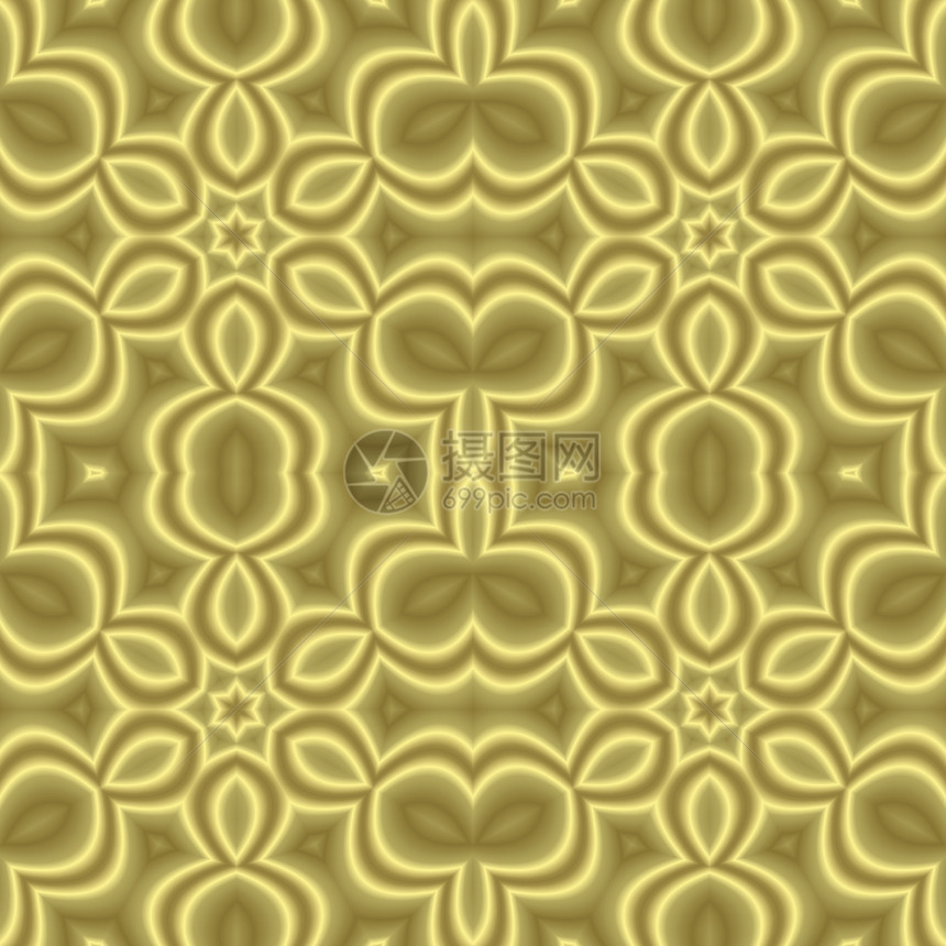 黄金花装饰品墙纸风格元素装饰平铺设计插图程式化金子图片
