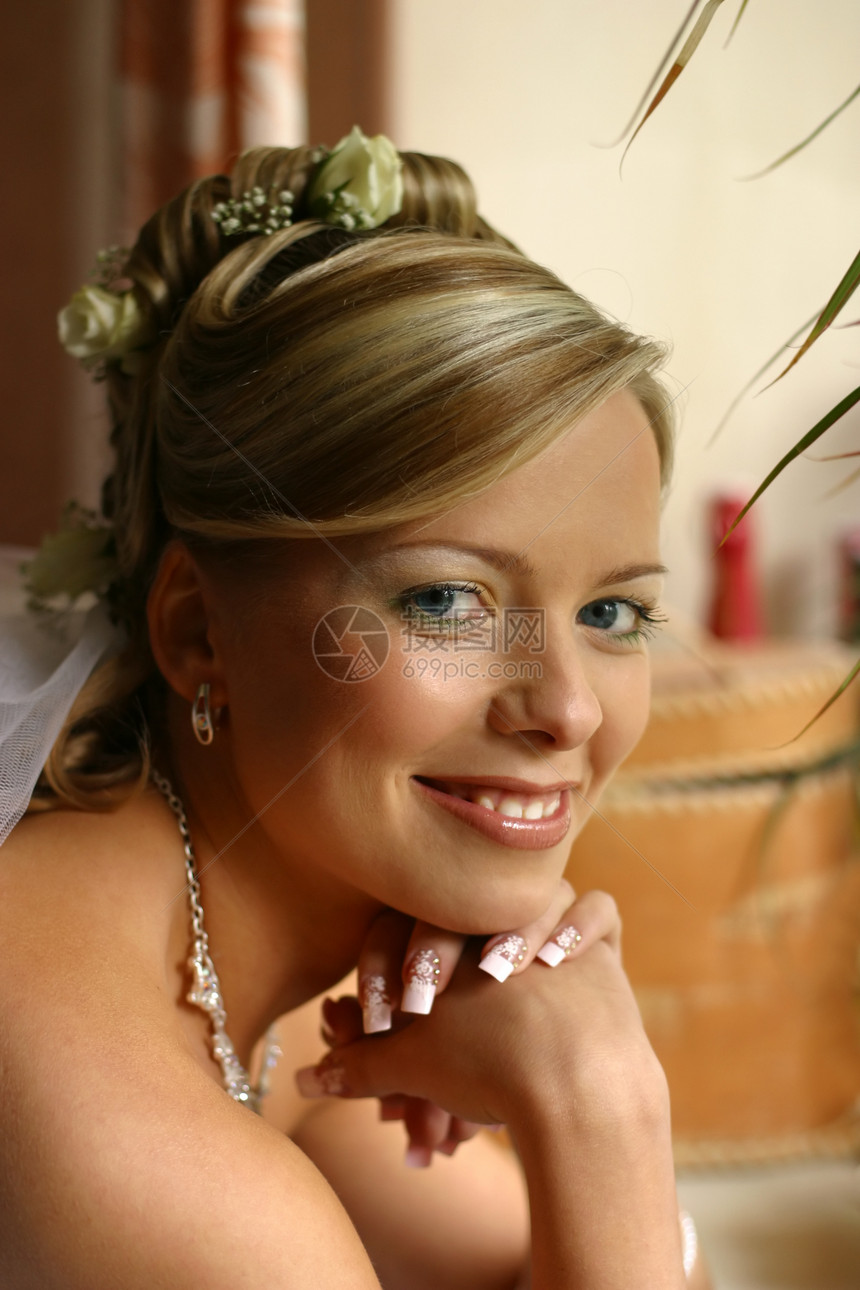 美丽的新娘生活项链钻石女士眼睛已婚婚礼选手未婚夫女孩图片